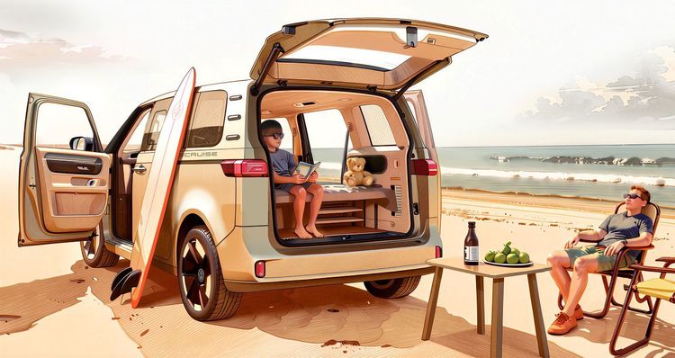 FOTO Premieră mondială: prima autorulotă California complet electrică