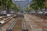 FOTO Sunt montate primele șine noi de tramvai pe un mare bulevard din capitală