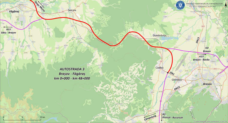 FOTO DECIZIE pentru o nouă autostradă. Guvernul a aprobat datele tehnice pentru Autostrada Brașov–Făgăraș, care va costa peste 9,3 miliarde lei