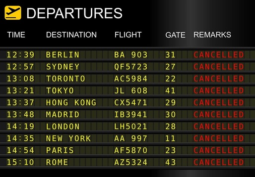 Companiile aeriene au rambursat peste 500.000 de vouchere în Europa pentru zborurile anulate în pandemie