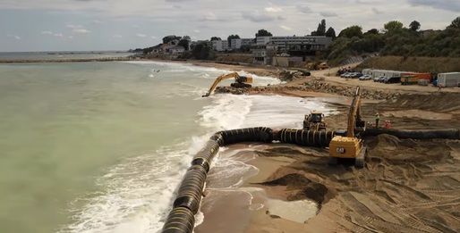 VIDEO Eforie - Veți avea o plajă nouă. Lucrările de înnisipare, încheiate