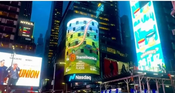 FOTO Traseul turistic Via Transilvanica a fost promovat în Times Square