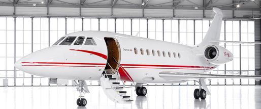 Compania aeriană românească Dokia Air are o nouă aeronavă pentru zboruri charter de lux - Dassault Falcon 2000LXS