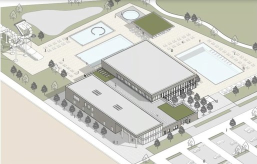 FOTO Cum va arăta primul Aquapark din Alba, construit la Ocna Mureș. Tobogane, bazin cu valuri și piscine