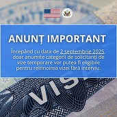 Ambasada SUA la București anunță modificări în acordarea vizelor