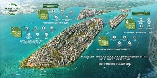 Dezvoltatori chinezi construiesc un oraș de 100 de miliarde de dolari în Malaysia, lângă Singapore