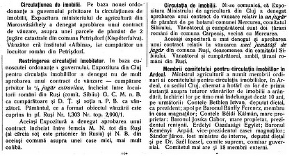 SERIAL Profit.ro CENTENAR 1918: Ordonanța care i-a eliminat pe români de pe piața imobiliară a Ardealului și căreia i s-au opus și maghiarii, și sașii