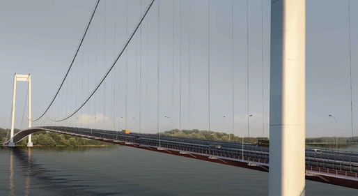 Italienii de la Fincantieri vor construi puntea de oțel a podului suspendat de la Brăila, contract de 70 milioane euro