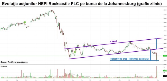 GRAFIC Acțiunile NEPI Rockcastle recuperează cea mai mare parte a scăderii. Compania vine cu precizări la raportul-șoc al shorterilor de la Viceroy ce acuză cel mai mare jucător imobiliar din România de fraudă