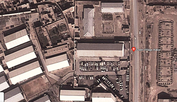 Localizarea complexului Green Village Kabul, imagine din satelit. Sursă: Google Maps