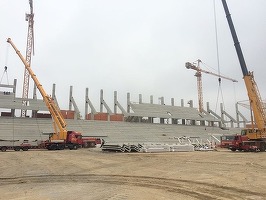 Stadiul lucrărilor la stadioanele Steaua, Giulești și Arcul de Triumf