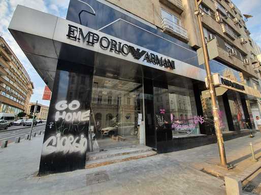 Mai dispare un brand de lux de pe Calea Victoriei. ING Bank deschide o sucursală fanion în locul magazinului Emporio Armani