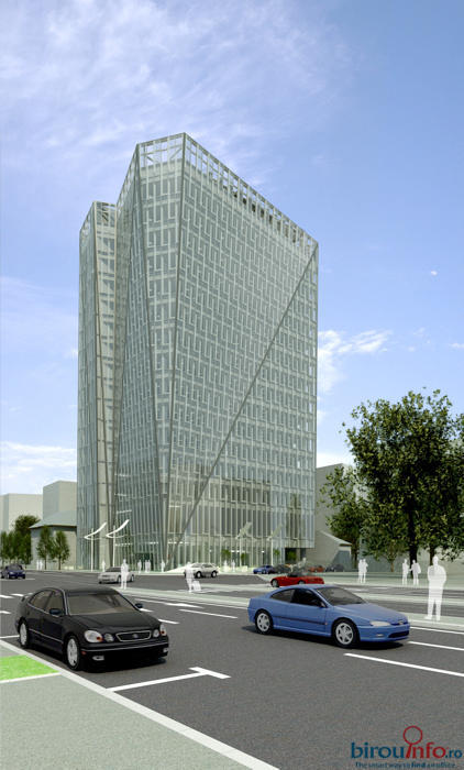 Clădirea de birouri Crystal Tower de pe Bulevardul Iancu de Hunedoara. Sursă foto: biroulinfo