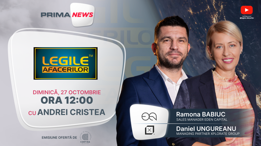 VIDEO Emisiune integrală Legile Afacerilor: Invitați: Ramona Babiuc și Daniel Ungureanu