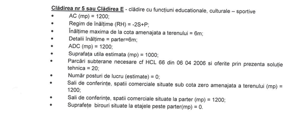 Extras din documentația de atribuire