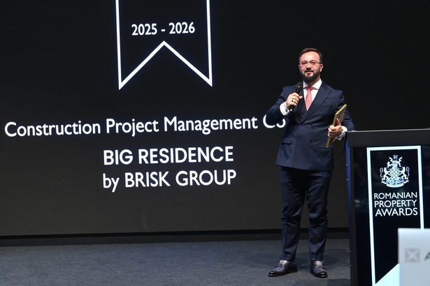 Brisk Group câștigă două trofee pentru Project Management la Romanian Property Awards 2025 pentru proiectul Big Residence by Vlad Exim