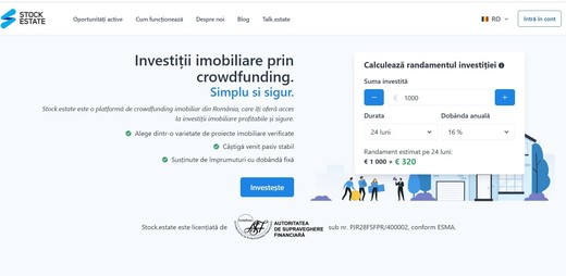 Stock.estate raportează creștere accelerată în 2025 și țintește 10-12 milioane euro finanțări în 2026, pe fondul provocărilor impuse de Legea Nordis