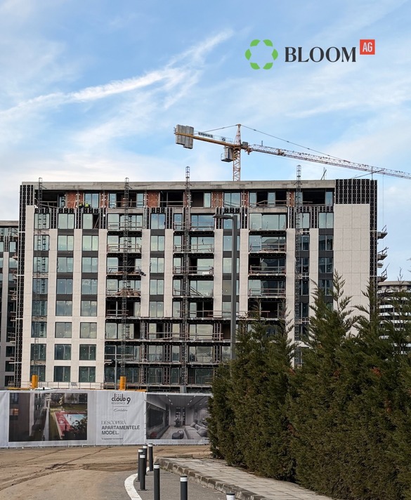 Bloom AG anunță semnarea contractului de antreprenor general pentru coordonarea lucrarilor din etapa a doua a proiectului Cloud9 Evolution