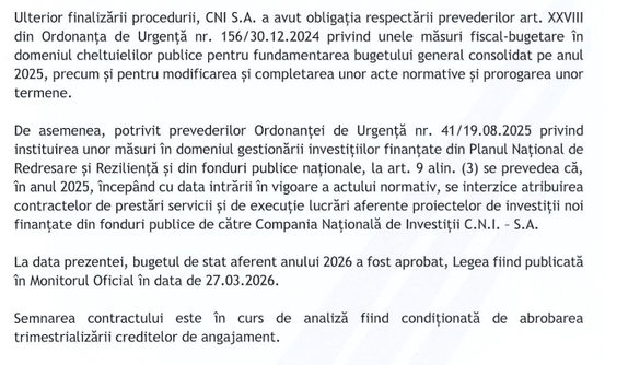 DOCUMENT Nou stadion - CNI a stabilit constructorul noului stadion din Brașov, dar constrângerile bugetare influențează semnarea contractului