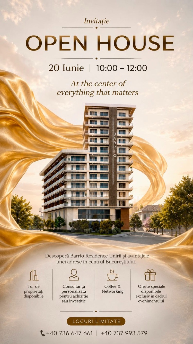 Centrul Bucureștiului pe radarul cumpărătorilor premium: Barrio mizează pe exclusivitate și poziționare ultracentrală