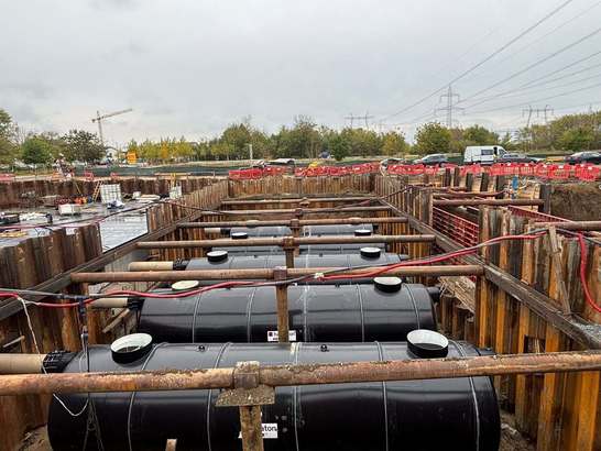 FOTO Bucureștiul se apără de inundații și construiește trei bazine uriașe de retenție a apelor pluviale