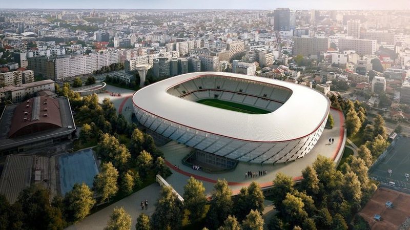 FOTO&VIDEO Premieră în România. Primul stadion cu energie verde