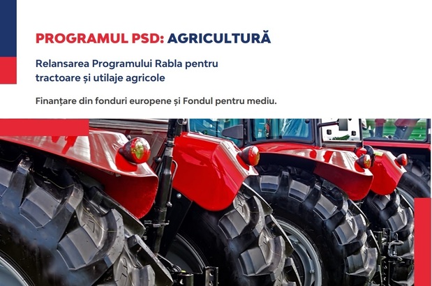 Program economic PSD: Relansarea Rabla pentru tractoare și utilaje, credite fiscale și garanții de stat pentru investiții în industria alimentară, credit fiscal pentru dobânzi la finanțarea investiției