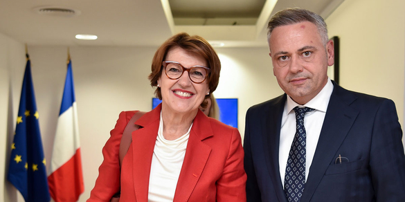 Annie Genevard și Florin Barbu, miniștrii Agriculturii din Franța și România, iulie 2025