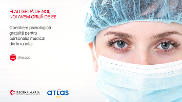 Rețeaua Regina Maria și Atlas oferă consiliere psihologică gratuită medicilor și asistentelor implicați în gestionarea cazurilor de Covid-19
