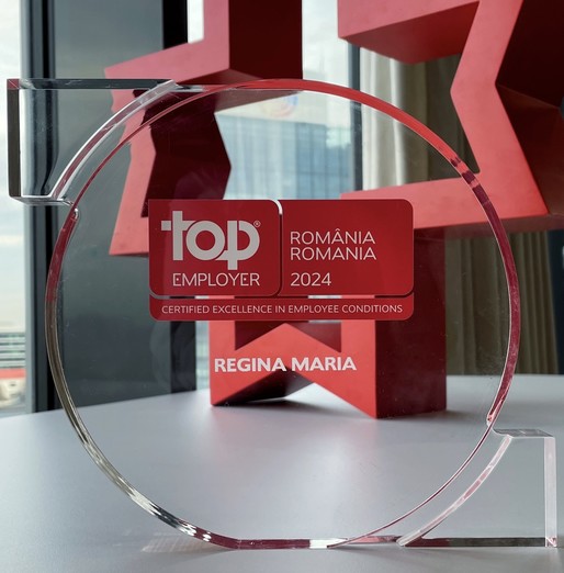 Rețeaua de sănătate Regina Maria este singurul furnizor de servicii medicale din România certificat ca Top Employer