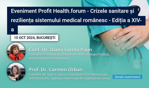 MÂINE - Profit Health.forum Ediția a XIV-a, cu toate autoritățile implicate și jucători relevanți din industrie