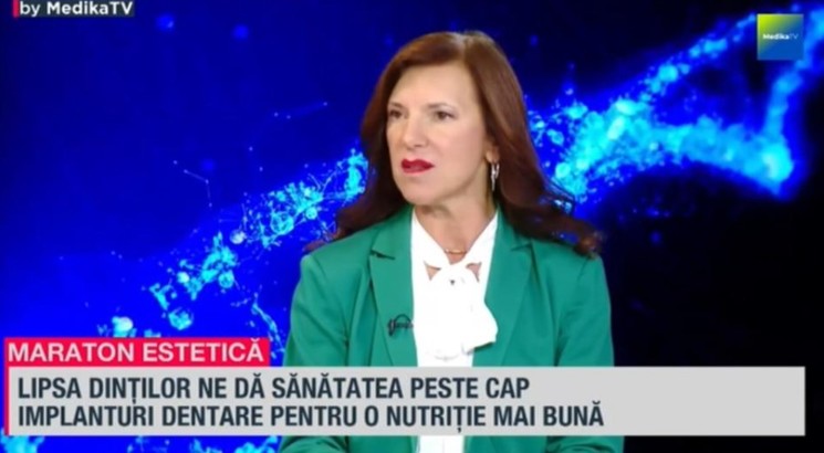 VIDEO Maratonul Medika TV: Legătura dintre estetică și sănătate orală la vârsta a treia. Dr. Lorelei Nassar: „În această etapă a vieții reabilitarea dentară complexă este prioritară”