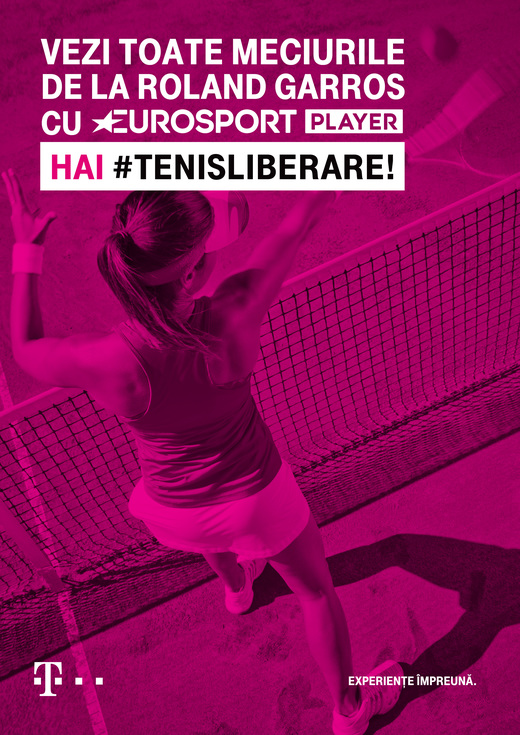 Anul acesta Roland Garros se vede pe Eurosport Player, cu un abonament de mobil sau Internet TV de la Telekom
