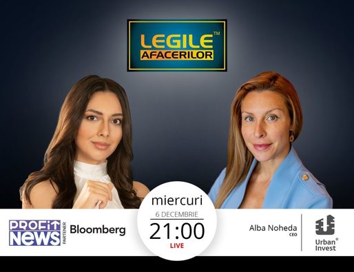Alba Noheda – CEO Urban Invest și Alina Borcescu – Marketing Manager Urban Invest, invitatele emisiunii “Legile Afacerilor” din această seară la ora 21:00 LIVE, pe PROFIT NEWS