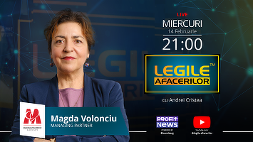 Cea mai cunoscută avocată de Dreptul Muncii revine în emisiunea Legile Afacerilor din această seară, live, pe Profit NEWS