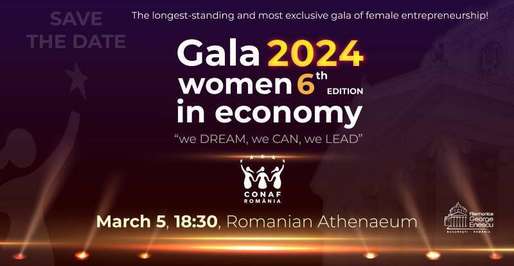 CONAF organizează în premieră sub auspiciile celor mai înalte foruri europene ediția a șasea a Galei ”Women in Economy”