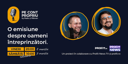 Se lansează emisiunea Pe Cont Propriu, în parteneriat cu Profit News TV și profit.ro