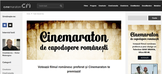 Cinemaraton TV aniversează 7 ani cu un super concurs cu premii pentru iubitorii filmului românesc