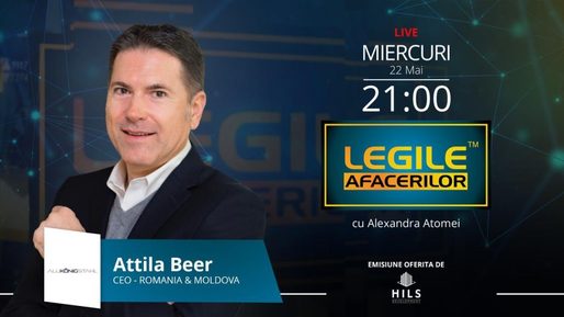 Attila Beer, CEO Alukönigstahl România & Moldova, invitatul ediției Legile Afacerilor din această seară