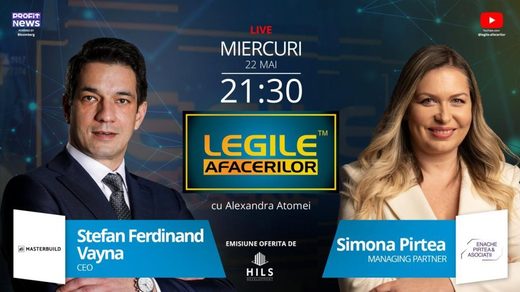 Ediție specială Legile Afacerilor în această seară: Ștefan Ferdinand Vayna, CEO MasterBuild – Povestea din spatele (re)numelui puternic