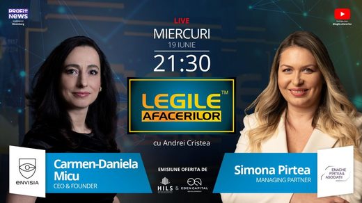 Carmen Micu, CEO & Founder ENVISIA – Boards of Elite, invitata mini-seriei “Legile Afacerilor” din această seară