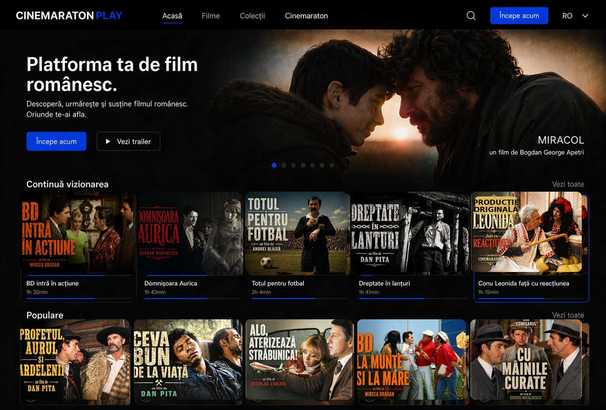 Cinemaraton lansează Cinemaraton Play, platforma de streaming dedicată exclusiv filmului românesc
