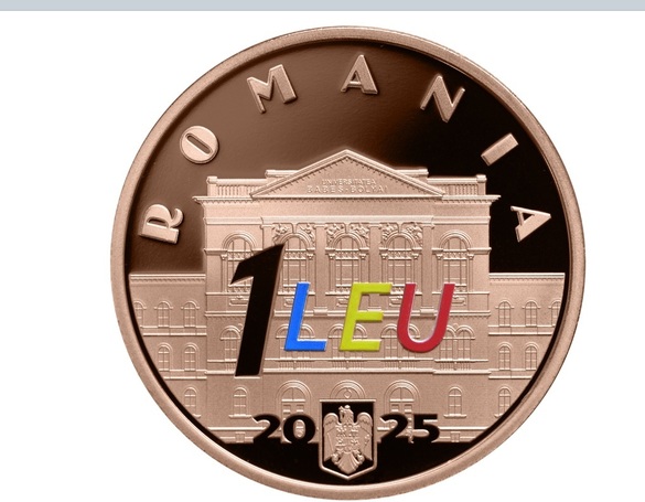 PREMIERĂ - BNR lansează prima monedă colorată din istoria României FOTO