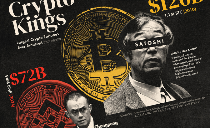 INFOGRAFIC Lista Regilor cripto: Cele mai mari averi în criptomonede acumulate vreodată