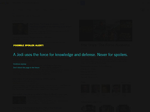 Extensie Force Block pentru evitarea spoilerelor Star Wars