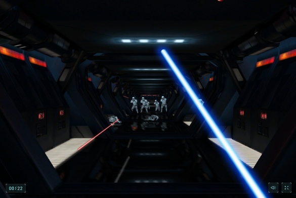 Google a creat un joc Star Wars în care telefonul este pe post de sabie laser