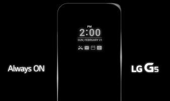 Ecranul smartphone-ului LG G5 va fi pornit în permanență