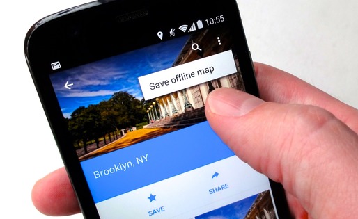 Google Maps va salva automat harta necesară traseelor, pentru a putea naviga fără conexiune la internet