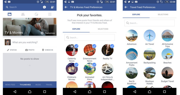 Facebook vrea să separe news feed-ul în mai multe categorii de conținut