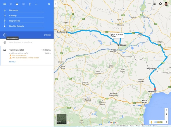 Cum creezi un traseu cu puncte intermediare în Google Maps